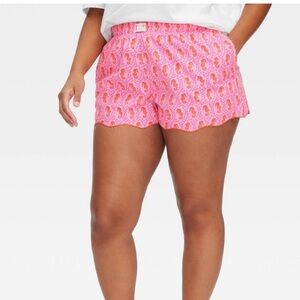 Women’s Seahorse Poplin Boxer Shorts Pink - Roller Rabbit x Target